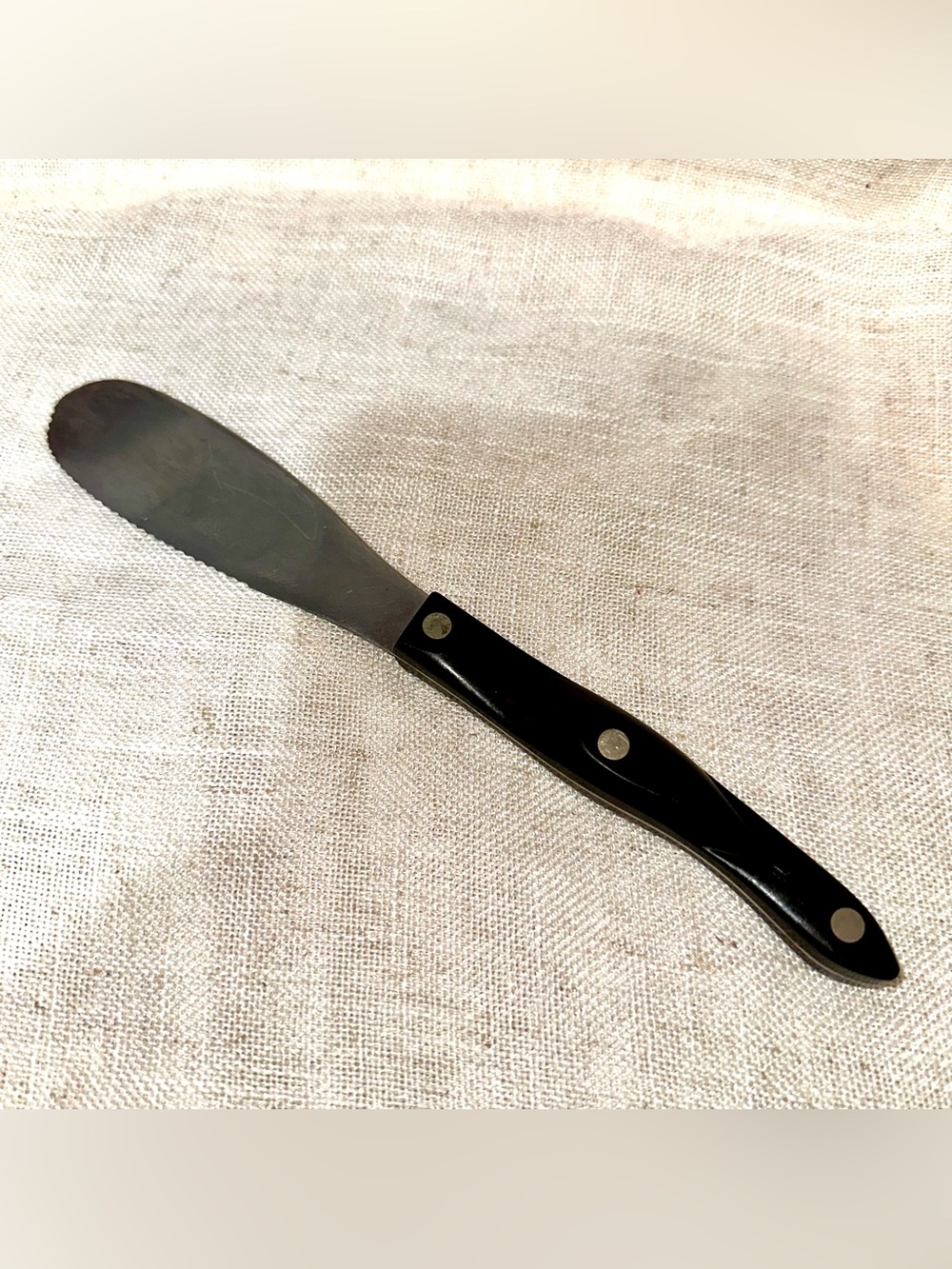 Vintage Cutco 1768 Spatula Spreader Black Handle Made in USA